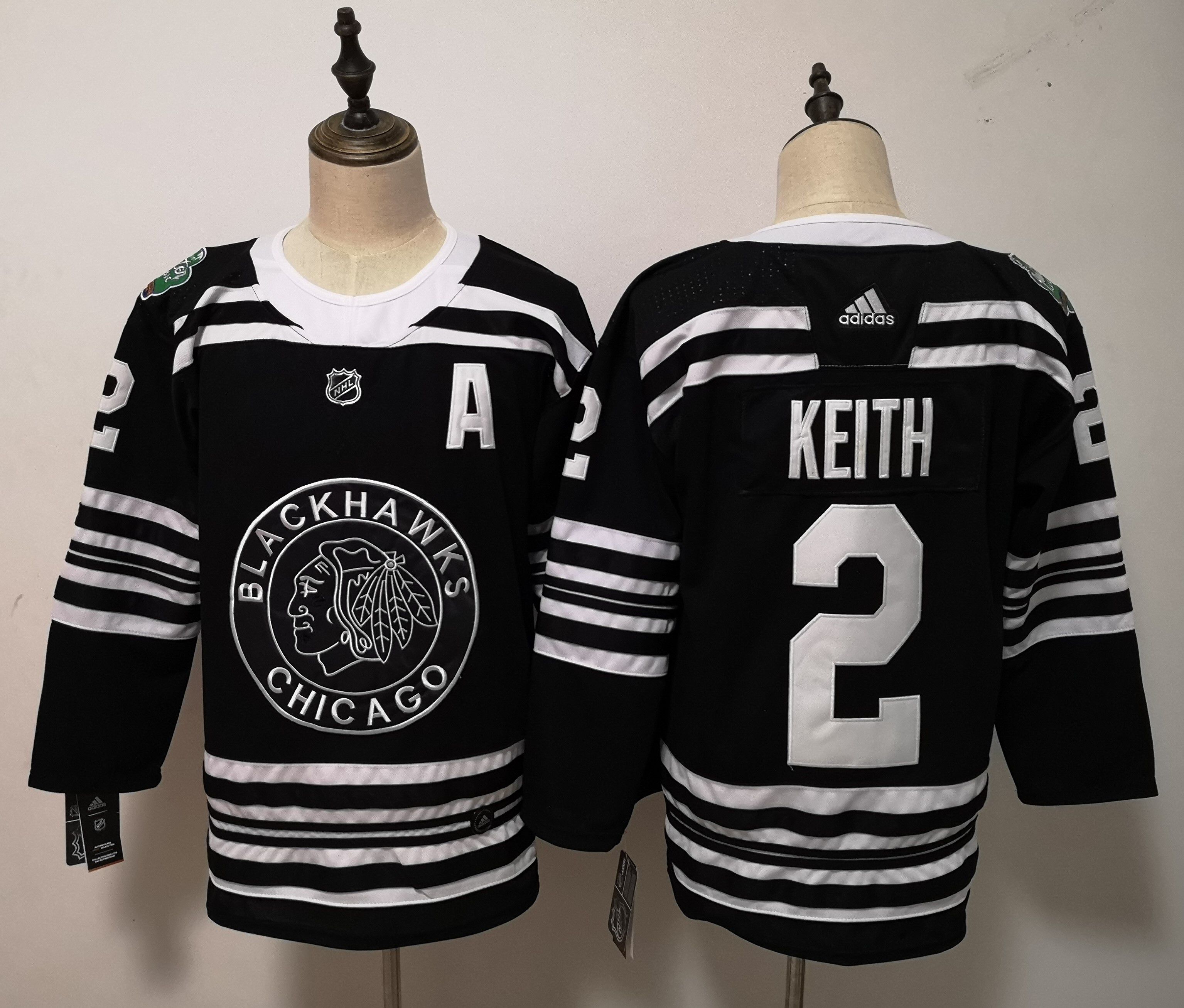 Men Chicago Blackhawks #2 Keith Black Adidas Authentic Winter Classic NHL Jersey->youth soccer jersey->Youth Jersey